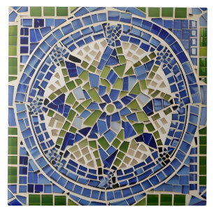 Carreau Style espagnol Simulé Mosaïque bleu et vert