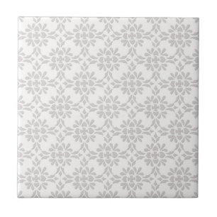 Carreau Style gris et blanc Damas Motif