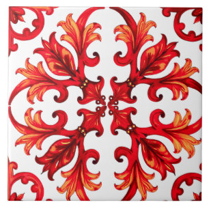 Carreau Style italien, mosaïque, rouge