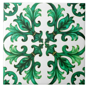 Carreau Style italien, mosaïque, vert