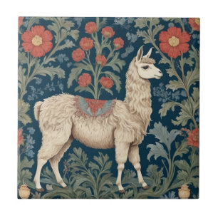 Carreau Style Llama William Morris Face droite