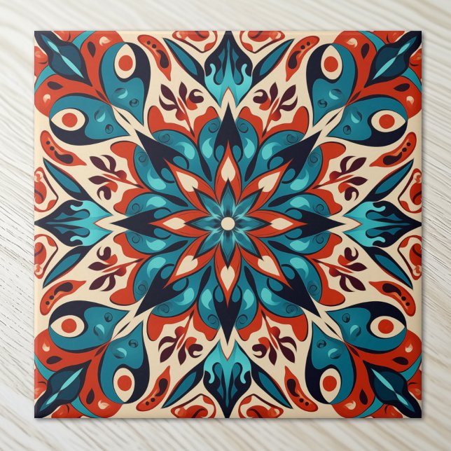 Carreau Style marocain Mandala Méditerranée (Créateur téléchargé)