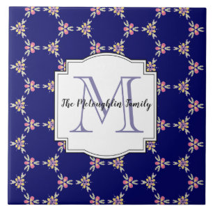 Carreau Style méditerranéen espagnol du monogramme   de
