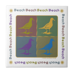 Carreau Style Pop Graphique Seagull