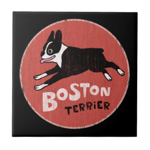 Carreau Style rétro Cool de Boston Terrier