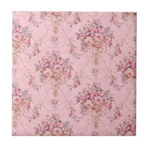 Carreau Style victorien rose français antique Rococo flora