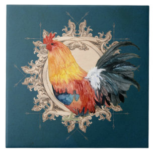Carreau Style vintage Pays Français Rustique Barne Rooster