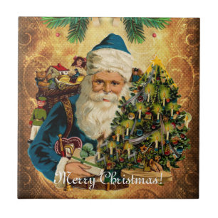Carreau Style vintage Saint-Nicolas (Père Noël) Noël