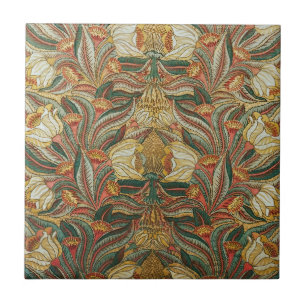 Carreau Style William Morris Rose Vert Botanique