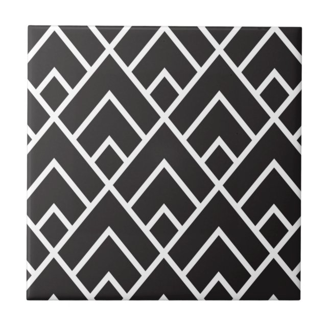 Carreau Stylish Geometric Diamond Grid Pattern (Devant)