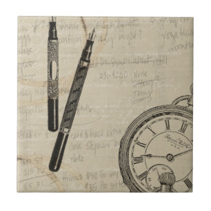 Carreau Stylos-plumes et Watchface avec des notes