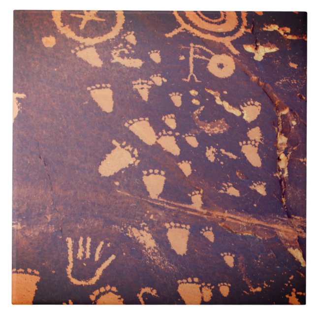 Carreau Sud-ouest Petroglyph Empreinte autochtone américai (Devant)