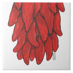 Carreau Sud-Ouest Red Chile Chili Ristra Carrelage mural i