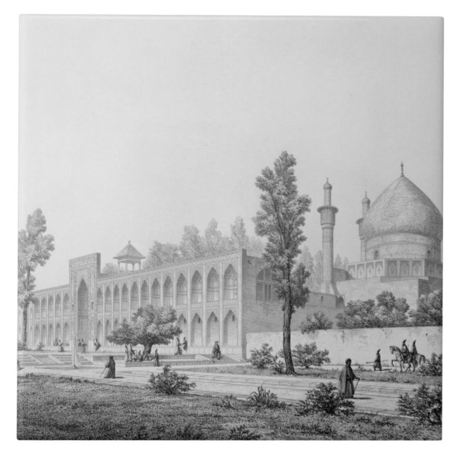 Carreau sultan Hussein de Madrasa-YI Masjid-i Shah, dans (Devant)