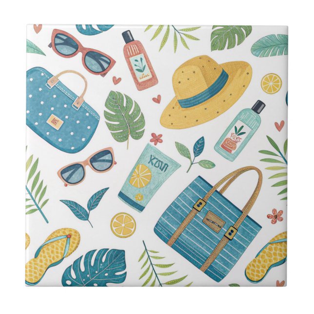 Carreau Summer Beach Essentials Pattern (2) (Devant)