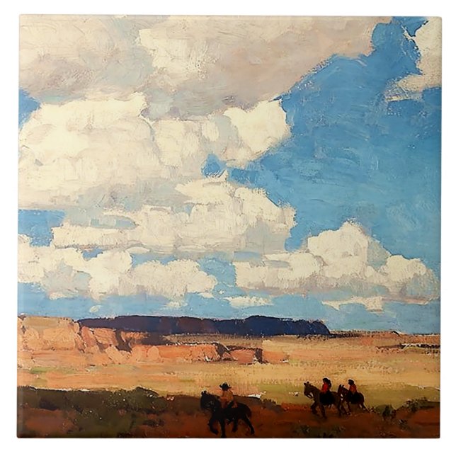 Carreau « Summer Cloud » Art occidental par Edgar Payne (Devant)