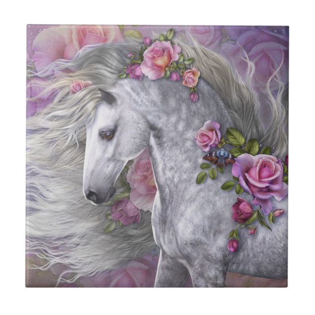 Carreau Summer Rose Art Tile (Devant)