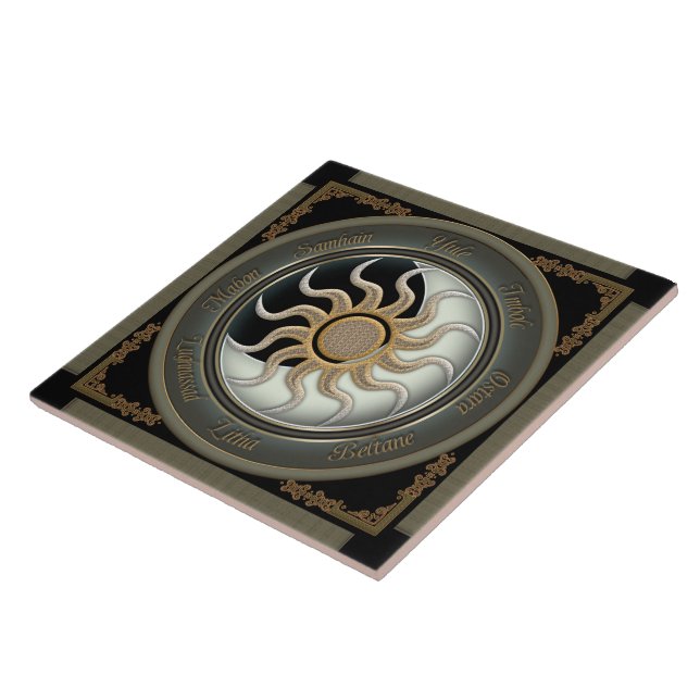 Carreau Sun et roue de païen de lune (Côté)