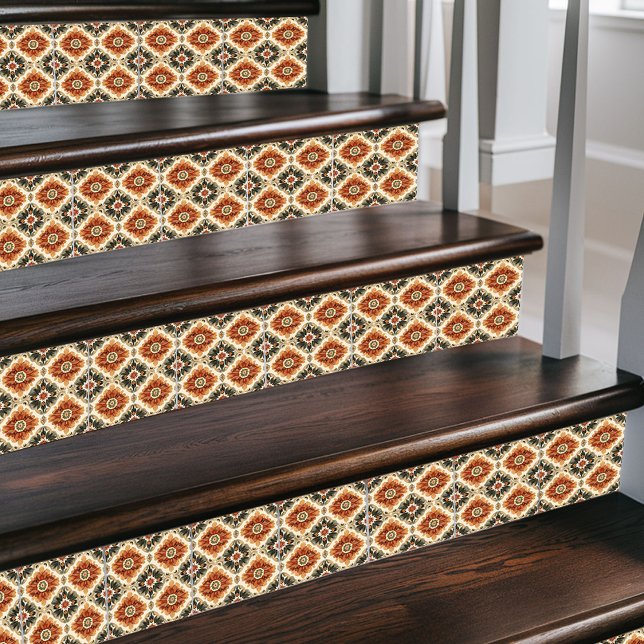 Carreau Sunburst marocain rustique - Terracotta & Crème (Créateur téléchargé)