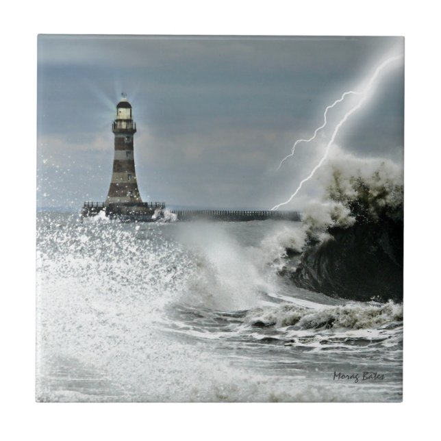 Carreau Sunderland - pilier et phare de Roker (Devant)