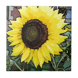 Carreau Sunflower large yellow