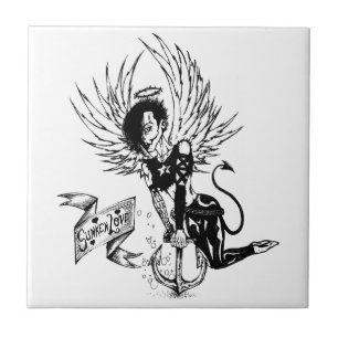 Carreau Sunken Love - Punk Rock Pin-Up Tattoo