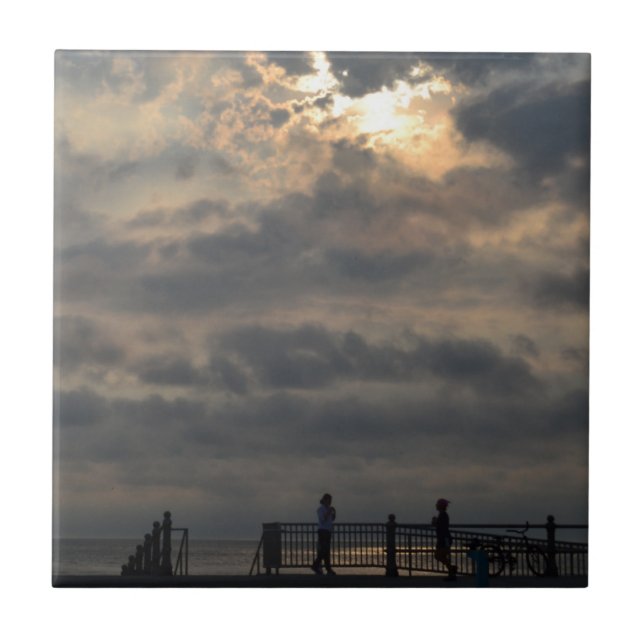 Carreau Sunrise nuageux par Shirley Taylor (Devant)
