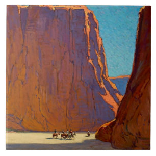 Carreau "Sunset Canyon de Chelly" par Edgar Payne