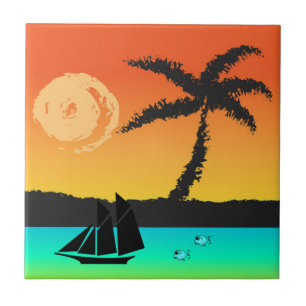 Carreau Sunset de l'île