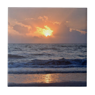 Carreau Sunset Ocean Sea Beach Orange