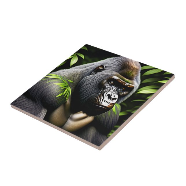 Carreau Superbe Gorille Argent - Jungle King (Côté)