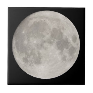Carreau Superlune dans le ciel noir