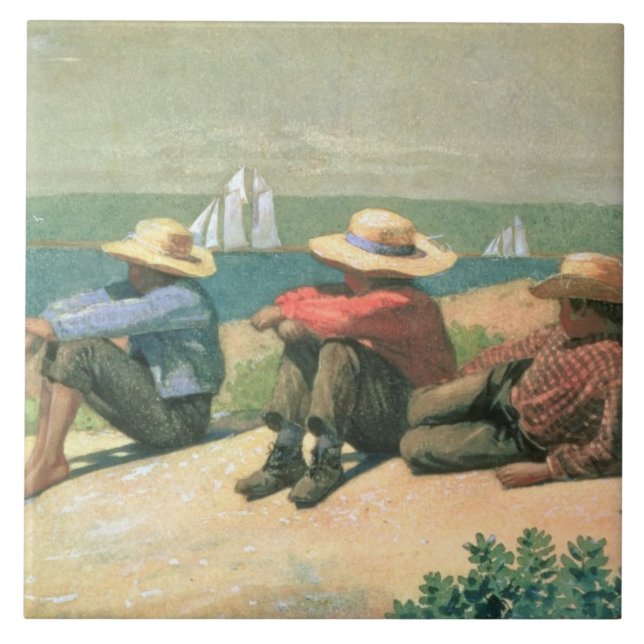 Carreau Sur la plage, 1875 (la semaine) (Devant)