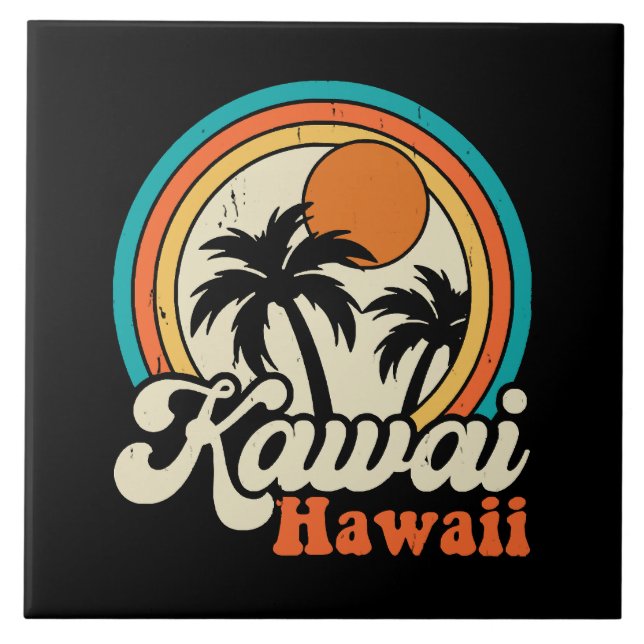 Carreau Surf Kawaii Hawaï (Devant)