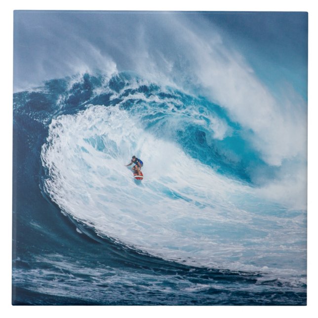 Carreau Surfer sur les Tubes (Devant)