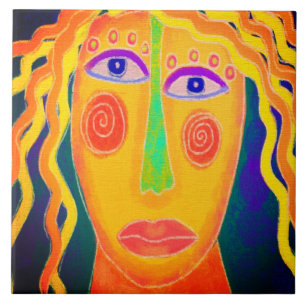 Carreau Surprise ! Tableau numérique Abstrait original