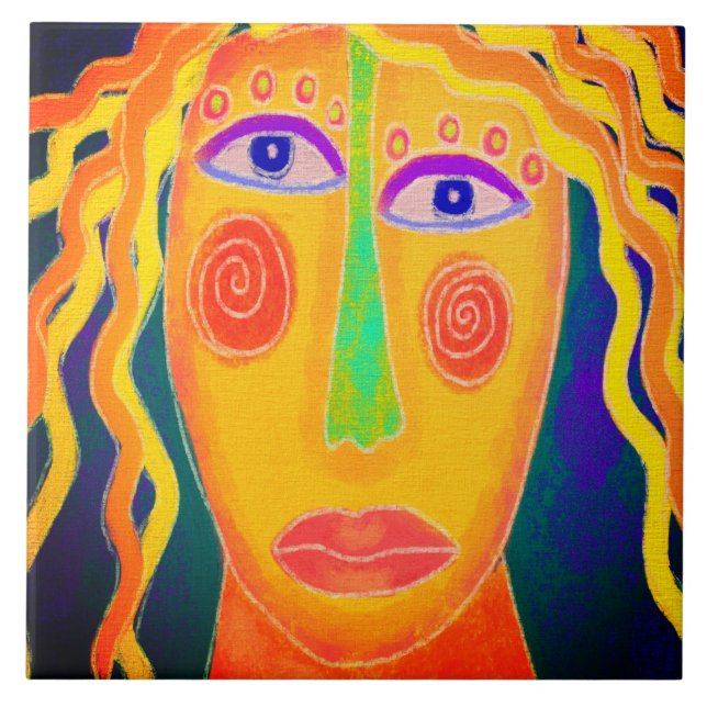 Carreau Surprise ! Tableau numérique Abstrait original (Devant)