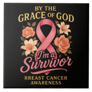 Carreau Survivante du cancer du sein par la grâce de Dieu