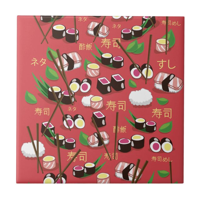 Carreau Sushi Rouge (Devant)