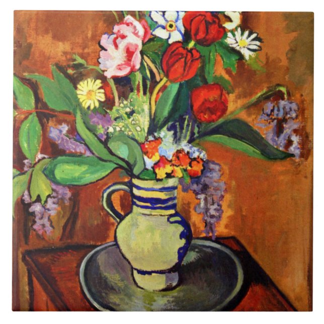 Carreau Suzanne Valadon - Vase des fleurs, 1930 (Devant)
