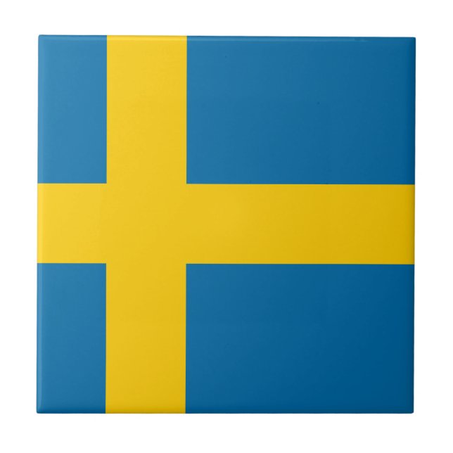 Carreau Sveriges Flagga - drapeau de la Suède - drapeau (Devant)