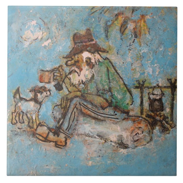 Carreau Swagman et son chien (Devant)