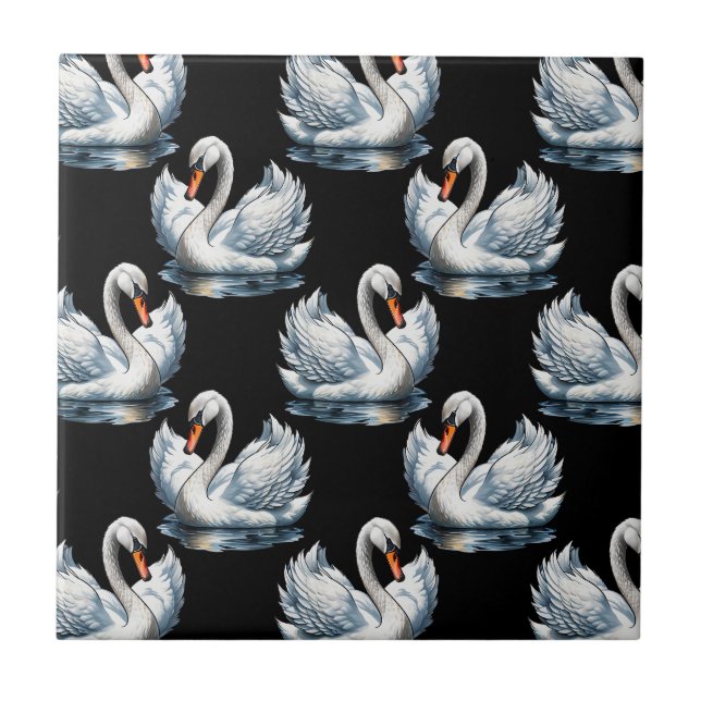 Carreau Swan Birds Design Motif (Devant)