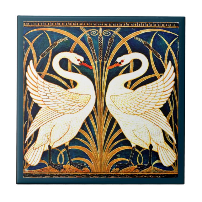 Carreau Swan et Rush et Iris, (Devant)