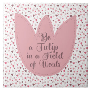 Carreau Sweet Simple Tulip Motif rose, toutes les directio
