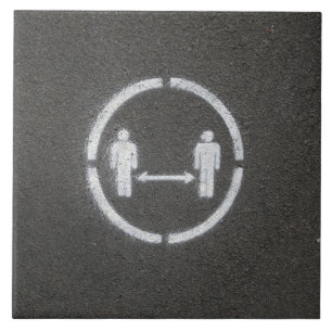 Carreau Symbole de distance sociale