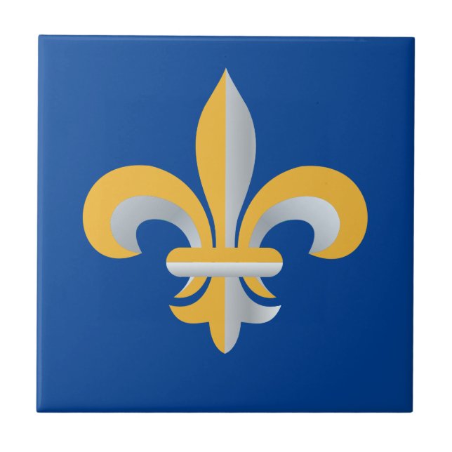 Carreau Symbole de Fleur de Lis (Devant)