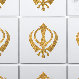 Carreau SYMBOLE DE Glitterie Sikh Khanda