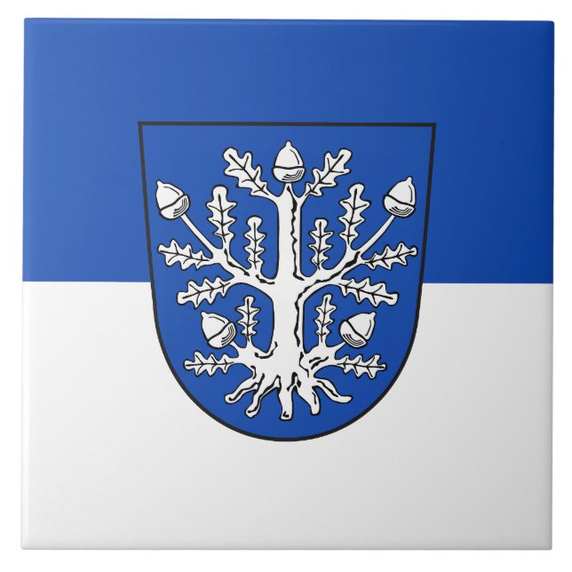 Carreau Symbole de la ville d'Offenbach-sur-le-Main drapea (Devant)