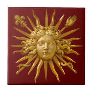 Carreau Symbole de Louis XIV le Roi Soleil